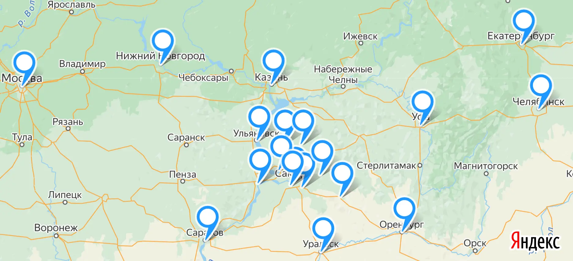 Карта гастролей
